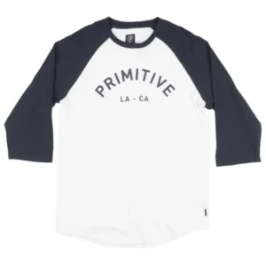 Primitive Apparel Surplus Raglan T-Shirt Tee Top Skatewear Fashion Mens Navy