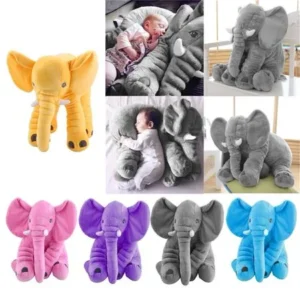 Stuffed Animal Cushion Kids Baby Sleeping Soft Pillow Toy Cute Elephant Cotton Purple