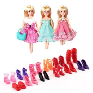 Fashion Colorful Assorted Shoes Different Styles Fashion 12 pairs Cute For Doll Best Gift Girl Baby Toys