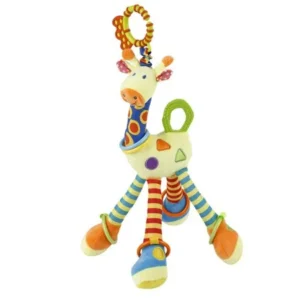 Plush Lovely Giraffe Toy Developmental Interactive Infant Baby Handbells Rattles Soft Handle Toys For Crib High Chair