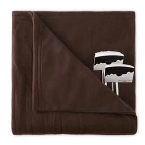 Biddeford 1004-9052106-711 Fleece Electric Heated Blanket King Chocolate