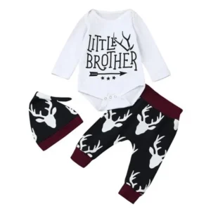 3pcs Toddler Infant Baby Girls Deer Clothes Set Tops+Pants+Hat Outfits