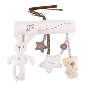 Infant Newborn Baby Pram Bed Bells Soft Hanging Toys Animal Handbells Rattles