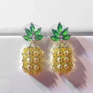 Fashion Women Alloy Earrings Special Anti-Allergic Pineapple Ear Studs On Clearance