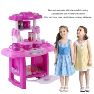 Hot Sale Simulation Kids Children Cooking Kitchen Baby Girls Boys Pretend Play Toys Set(Pink)