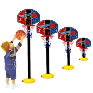 NEW Popular Kids Sports Portable Basketball Toy Set with Stand Ball & Pump Toddler Baby Safe inflatable basketball Lightweight