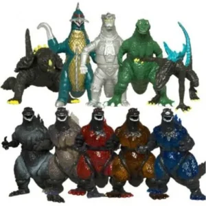 Godzilla Monsters Action Figure Toy Set of 10pc Figures Collectible