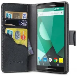 i-Blason Leatherbook Wallet Case for Google Nexus 5X, Black