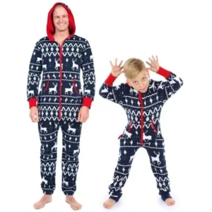 Binmer Family Clothes Children Boys Hoodie Outfit Print Christmas Elk Print Jumpsuit