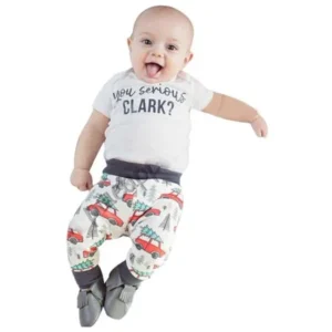 Newborn Infant Baby Girl Boy Letter Romper Tops+Pants 2Pcs Outfits Clothes Set