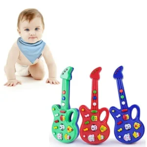 Toy Musical Instruments Super Hot Sale Children Baby Kids Guitar Toys Nursery Rhyme Wisdom Development Simulation Music Plastic Guitar Best Gift, Multi Color