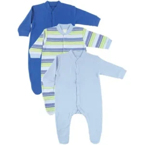 Newborn Baby Boy Sleep N Play/Basketweave 3-Pack