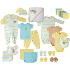 Luvable Friends Newborn Baby Boy or Girl Unisex Deluxe Baby Shower Gift Set, 24pc