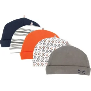 Yoga Sprout Newborn Baby Boys' Caps 5-pa