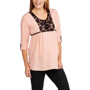 Oh! Mamma Maternity Lace Front Shirt