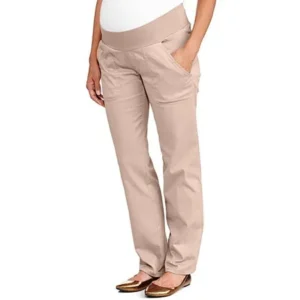 Maternity Demi-Panel Classic Stretch Twill Bootcut Career Pants