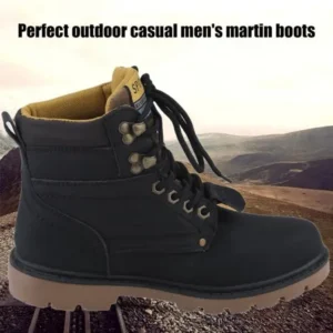 Hot Sale NEW Warm Winter Autumn Outdoor Casual Men'S Martin Boots Non Slipping Wearable Comfortable Shoes Ankle Boots(Black)