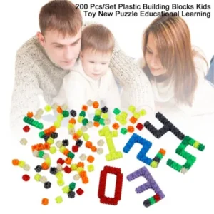 Hot Sale 200 Pcs/Set Multicolor Plastic Building Blocks Kids Baby Toy New Puzzle Educational Learning Developmental Toy Brain Game, Multi Color
