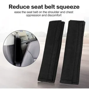 Universal Car Seat Belt protector Pads Soft and Comfortable Shoulder Strap Cushion Cover for Adults and Kids Black 2pcs/Set