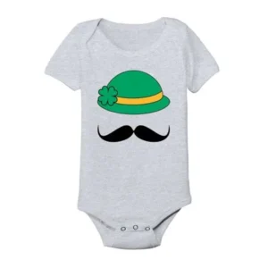 St Pat Derby Moustache Cool Funny Humor Infant One Piece Clothing Garment