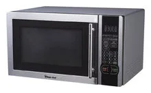 Magic Chef - 1.1 Cu. Ft. Mid-Size Microwave - Stainless steel