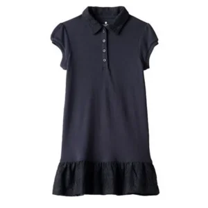 Chaps School Uniform Polo Dress Girls CCG0009H Navy Small (4)