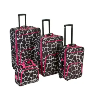 Rockland Luggage Fashion Collection 4 Piece Softside Expandable Luggage Set