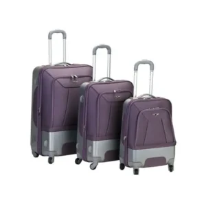 Rockland Luggage Rome 3 Piece Hybrid Softside (EVA)/Hardside (ABS) Spinner Luggage Set, Multiple Colors