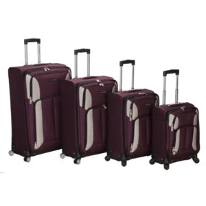 Rockland Luggage 4 Piece Impact Softside Spinner Luggage Set