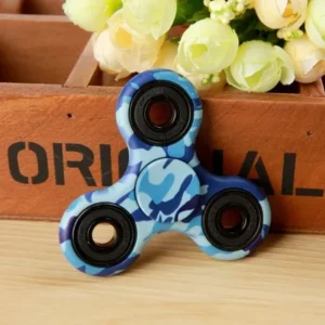 Fidget Hand Spinner - Anti-Anxiety Spinner, Fidget Toys EDC Focus Toy for Kids & Adults - Best Stress Reducer Relieves ADHD Anxiety and Boredom - Camouflage Blue