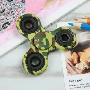 Fidget Hand Spinner - Anti-Anxiety Spinner, Fidget Toys EDC Focus Toy for Kids & Adults - Best Stress Reducer Relieves ADHD Anxiety and Boredom - Camouflage Green