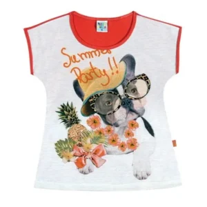 Girls Graphic T-Shirt Puppy Tee Kids Clothing Summer 2-10 Years Pulla Bulla