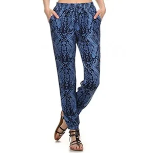 Sassy Apparel Womens Aztec Print Trendy and Stylish Jogger Pants with Drawstring