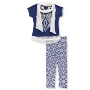 Dream Star Big Girls' 2-Piece Outfit with Scarf (Sizes 7 - 16)