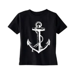 White Anchor TODDLER T-shirt Fashion Quality Brand New Kids Black 4T