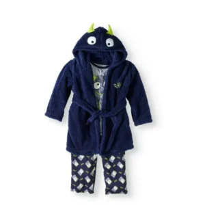 Bunz Kidz Boys' Monster Plush Robe And Sleepwear 3Pc Set