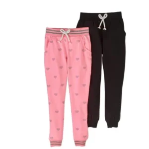 Girls' French Terry Joggers 2-Pack Set