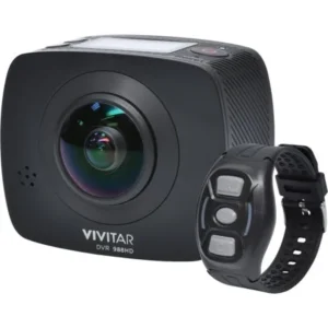 Vivitar DVR988HD 360 VR Wi-Fi Action Video Camera Camcorder (Black)