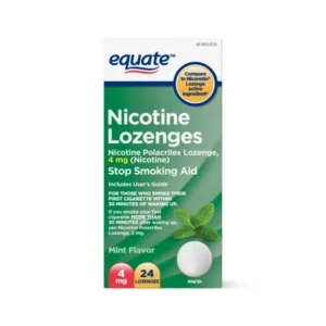 Equate Nicotine Lozenges, Mint Flavor, 4 mg, 24 Count