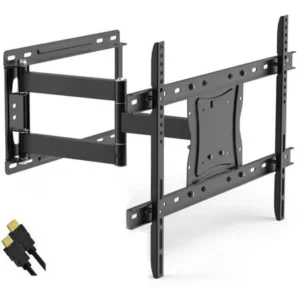 "Full Motion TV Wall Mount for 19""-84"" TVs with Tilt and Swivel Articulating Arm and HDMI Cable, UL Certified"