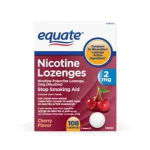 Equate Cherry Flavor Nicotine Lozenges, 2 mg, 108 count