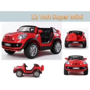 Limited Editiom 2 Seats Convertible Cooper 12v Ride on Car, Toy for Kids with Remote Control, Music, Lights, Leather Seat