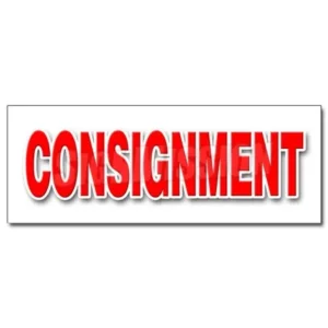 12" CONSIGNMENT DECAL sticker second hand name brands clothes furniture store