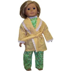 Doll Clothes Superstore Pajamas and Bathrobe For All 18 Inch Girl Dolls