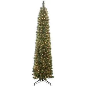 Holiday Time Pre-Lit 7' Green Shelton Artificial Christmas Tree, Clear Lights