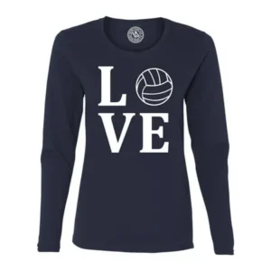 Love Volleyball Sports Jersey Womens Long Sleeve T Shirt