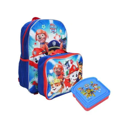 Paw Patrol Boys Backpack & Lunch Bag with Bonus Sandwich Container