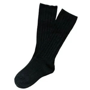 LLS Children 1 Pair Knee High Cashmere Wool Socks Size 0-2Y (Black)