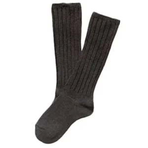 LLS Children 1 Pair Knee High Cashmere Wool Socks Size 0-2Y (Dark Gray)