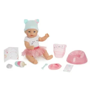 BABY Born Interactive Doll with Blue Eyes, Bathtub Set Included